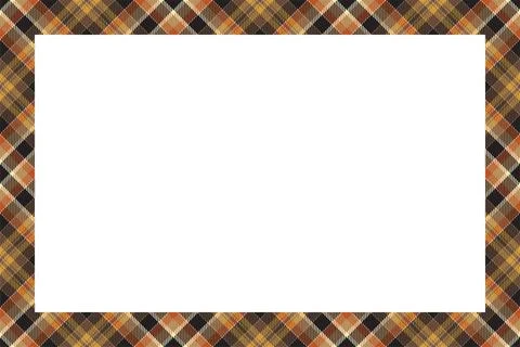 Vintage frame vector. Scottish border pattern retro style. Tartan plaid ornam Illustrazione stock