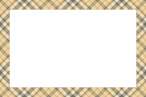 Vintage frame vector. Scottish border pattern retro style. Tartan plaid ornam Illustrazione stock
