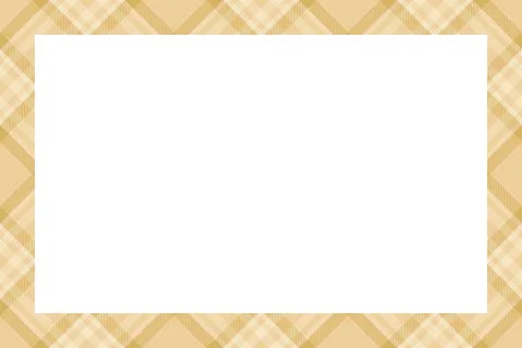 Vintage frame vector. Scottish border pattern retro style. Tartan plaid ornam Stock Illustration