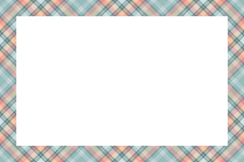 Vintage frame vector. Scottish border pattern retro style. Tartan plaid ornam 스톡 일러스트