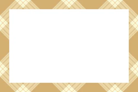 Vintage frame vector. Scottish border pattern retro style. Tartan plaid ornam Stock Illustration