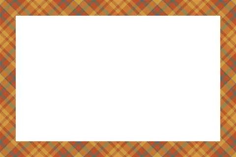 Vintage frame vector. Scottish border pattern retro style. Tartan plaid ornam イラスト素材