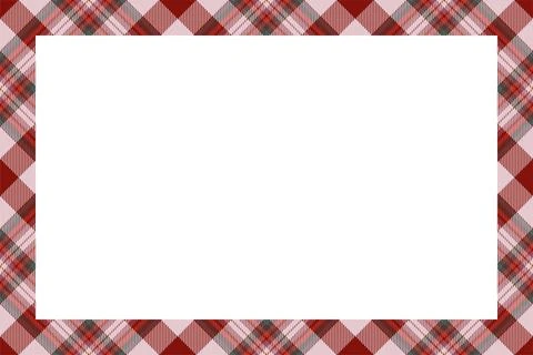 Vintage frame vector. Scottish border pattern retro style. Tartan plaid ornam Stock Illustration