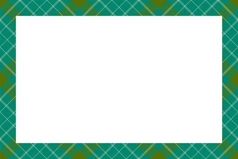 Vintage frame vector. Scottish border pattern retro style. Tartan plaid ornam 스톡 일러스트