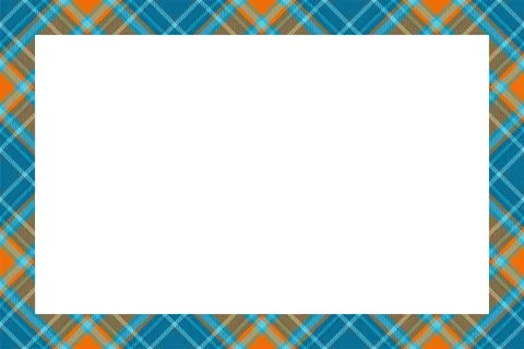 Vintage frame vector. Scottish border pattern retro style. Tartan plaid ornam 스톡 일러스트