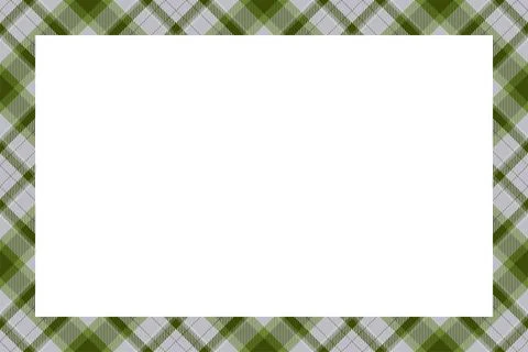 Vintage frame vector. Scottish border pattern retro style. Tartan plaid ornam Illustrazione stock