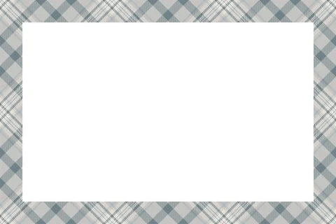 Vintage frame vector. Scottish border pattern retro style. Tartan plaid ornam Stock Illustration