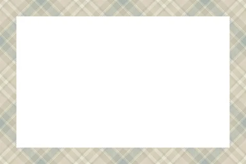 Vintage frame vector. Scottish border pattern retro style. Tartan plaid ornam Stock Illustration