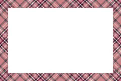 Vintage frame vector. Scottish border pattern retro style. Tartan plaid ornam Illustrazione stock