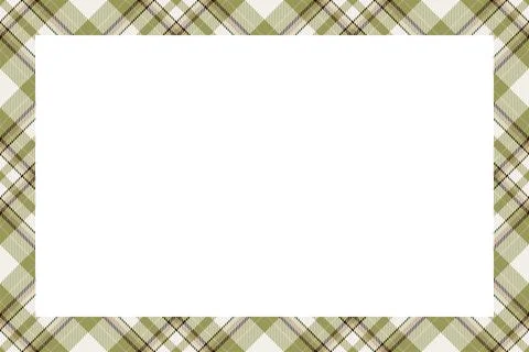 Vintage frame vector. Scottish border pattern retro style. Tartan plaid ornam Illustrazione stock