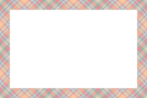 Vintage frame vector. Scottish border pattern retro style. Tartan plaid ornam Illustrazione stock