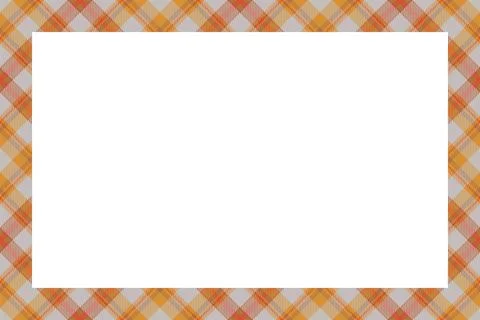 Vintage frame vector. Scottish border pattern retro style. Tartan plaid ornam Stock Illustration