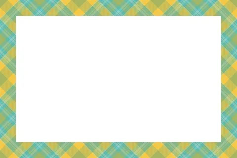 Vintage frame vector. Scottish border pattern retro style. Tartan plaid ornam 스톡 일러스트