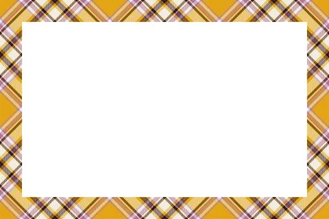 Vintage frame vector. Scottish border pattern retro style. Tartan plaid ornam 스톡 일러스트