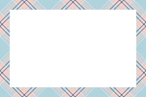 Vintage frame vector. Scottish border pattern retro style. Tartan plaid ornam Stock Illustration