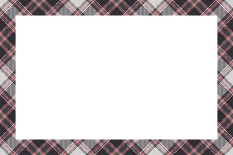Vintage frame vector. Scottish border pattern retro style. Tartan plaid ornam 스톡 일러스트