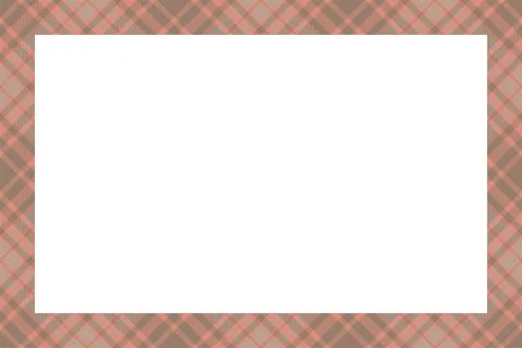 Vintage frame vector. Scottish border pattern retro style. Tartan plaid ornam Stock Illustration