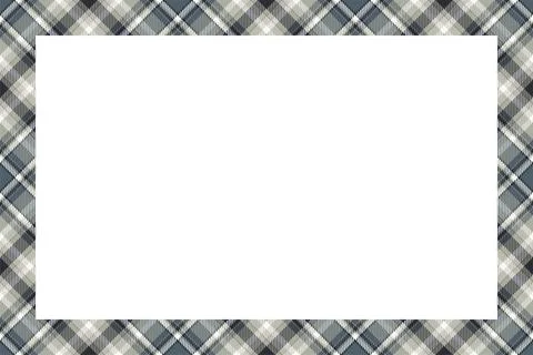 Vintage frame vector. Scottish border pattern retro style. Tartan plaid ornam 스톡 일러스트