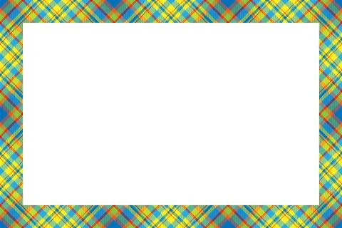 Vintage frame vector. Scottish border pattern retro style. Tartan plaid ornam 스톡 일러스트