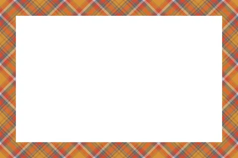 Vintage frame vector. Scottish border pattern retro style. Tartan plaid ornam Illustrazione stock