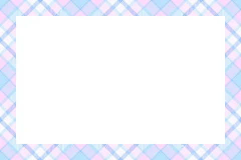 Vintage frame vector. Scottish border pattern retro style. Tartan plaid ornam Stock Illustration