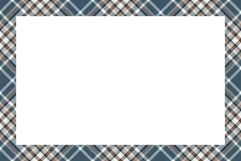Vintage frame vector. Scottish border pattern retro style. Tartan plaid ornam Illustrazione stock
