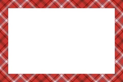 Vintage frame vector. Scottish border pattern retro style. Tartan plaid ornam イラスト素材