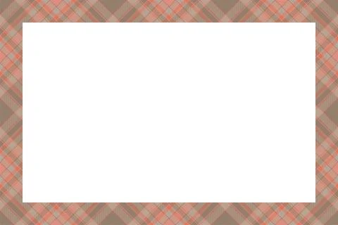 Vintage frame vector. Scottish border pattern retro style. Tartan plaid ornam Illustrazione stock