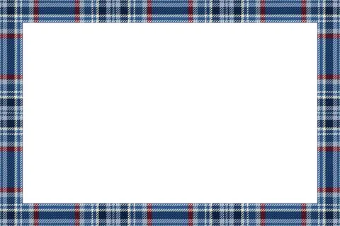 Vintage frame vector. Scottish border pattern retro style. Tartan plaid ornam 스톡 일러스트