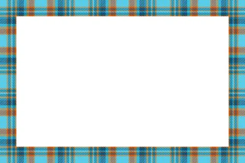 Vintage frame vector. Scottish border pattern retro style. Tartan plaid ornam Illustrazione stock