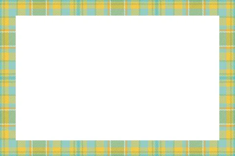 Vintage frame vector. Scottish border pattern retro style. Tartan plaid ornam Illustrazione stock