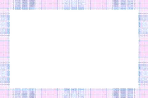 Vintage frame vector. Scottish border pattern retro style. Tartan plaid ornam Illustrazione stock