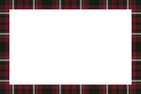 Vintage frame vector. Scottish border pattern retro style. Tartan plaid ornam 스톡 일러스트