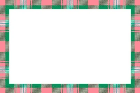 Vintage frame vector. Scottish border pattern retro style. Tartan plaid ornam 스톡 일러스트