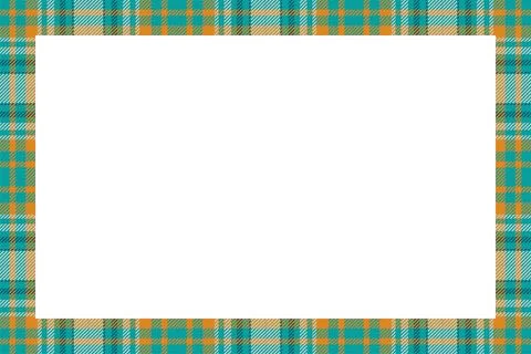 Vintage frame vector. Scottish border pattern retro style. Tartan plaid ornam Illustrazione stock