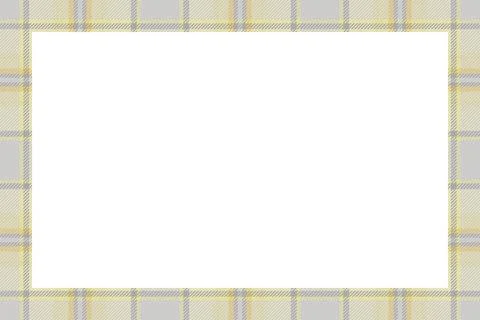 Vintage frame vector. Scottish border pattern retro style. Tartan plaid ornam Illustrazione stock