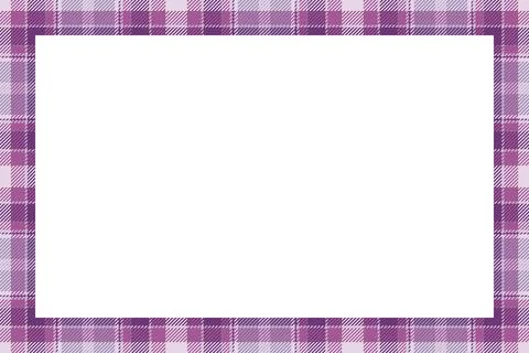 Vintage frame vector. Scottish border pattern retro style. Tartan plaid ornam Stock Illustration