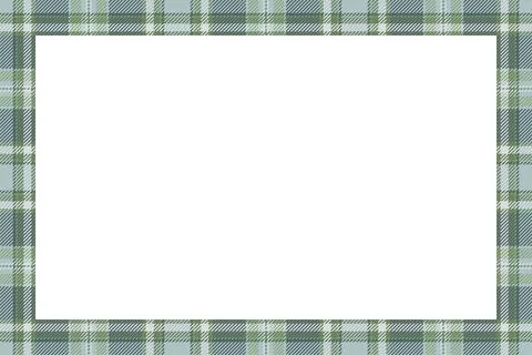 Vintage frame vector. Scottish border pattern retro style. Tartan plaid ornam 스톡 일러스트