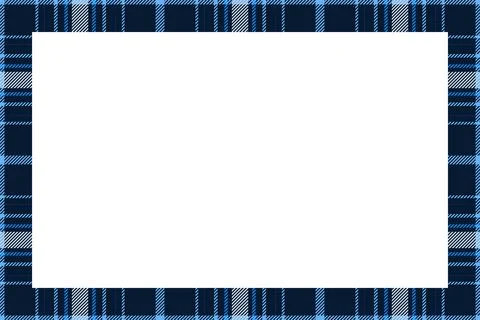 Vintage frame vector. Scottish border pattern retro style. Tartan plaid ornam Illustrazione stock