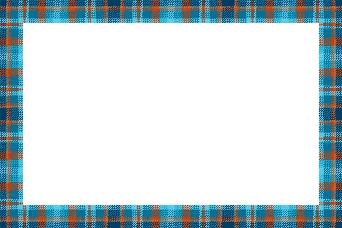Vintage frame vector. Scottish border pattern retro style. Tartan plaid ornam 스톡 일러스트