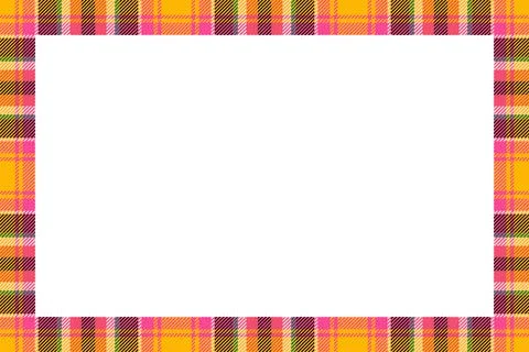 Vintage frame vector. Scottish border pattern retro style. Tartan plaid ornam イラスト素材