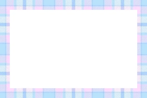 Vintage frame vector. Scottish border pattern retro style. Tartan plaid ornam Stock Illustration