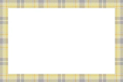 Vintage frame vector. Scottish border pattern retro style. Tartan plaid ornam Illustrazione stock