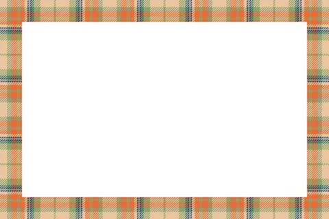 Vintage frame vector. Scottish border pattern retro style. Tartan plaid ornam Stock Illustration