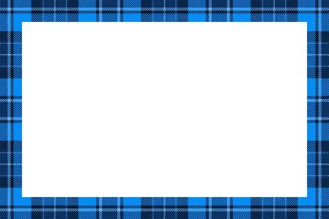 Vintage frame vector. Scottish border pattern retro style. Tartan plaid ornam Stock Illustration