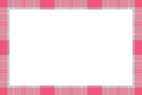 Vintage frame vector. Scottish border pattern retro style. Tartan plaid ornam Illustrazione stock