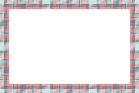 Vintage frame vector. Scottish border pattern retro style. Tartan plaid ornam Stock Illustration