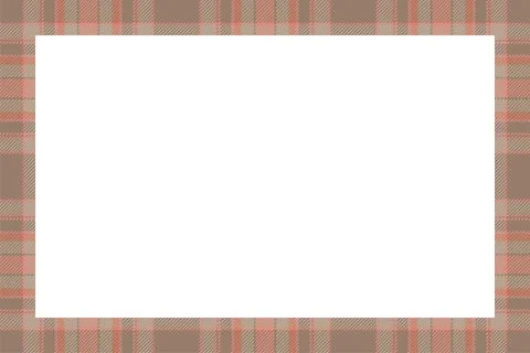 Vintage frame vector. Scottish border pattern retro style. Tartan plaid ornam 스톡 일러스트