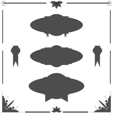 Vintage frames 01 Stock Illustration