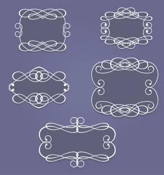 Vintage frames and borders Stock Illustration
